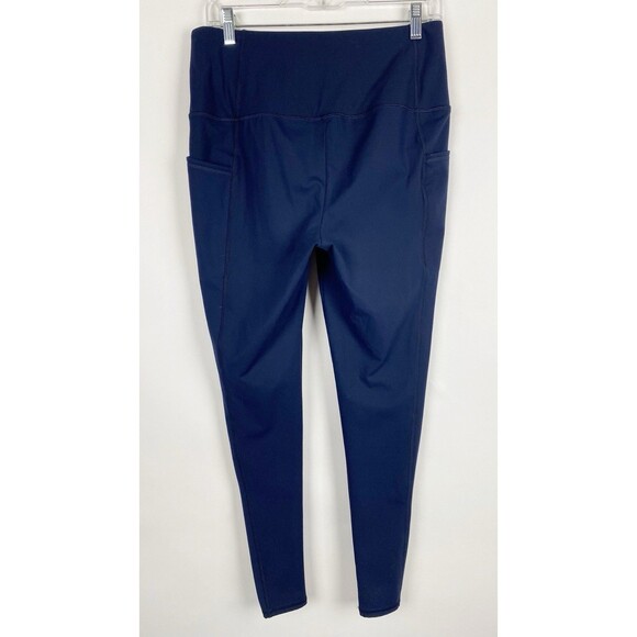 CHICO'S‎ Zenergy Navy Blue Velour Inset Leggings - Chico's Size 1 (8/10) - Picture 5 of 8